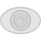 Ekena Millwork Standard Dalton Bullseye Rosette With Rounded Edge, 5"W x 3 1/4"H x 1"P ROSP050X033X100DAL04 - alternate 4